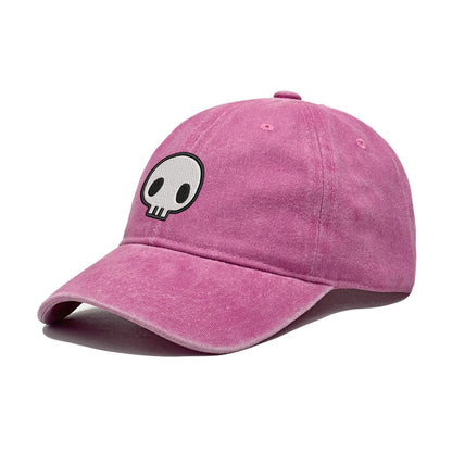 Retro Washed Distressed Baseball Cap Skull Embroidered Dad Hat Men Women Casual Adjustable Outdoor Sun Hat 260617