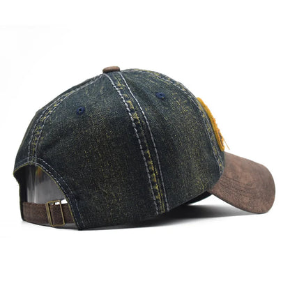 CNTANG vasarinė džinsinė beisbolo kepurė vyrams, madinga, su siuvinėtomis raidėmis, medvilninė, „Snapback“ tipo, vyrams, lauko, kasdieninė, hiphopo stiliaus, reguliuojama