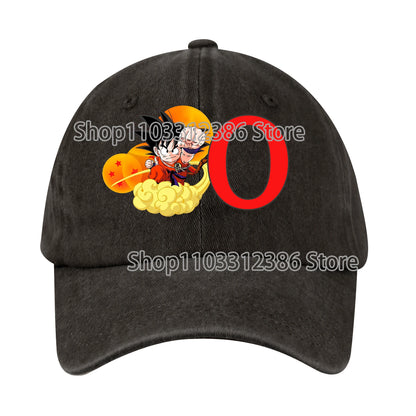 Dragons Ball Baseball Cap Men Casual Daily Outdoor Sunshade Hats Washable Anime Pattern Duck Tongue Hat Children Birthday Gift