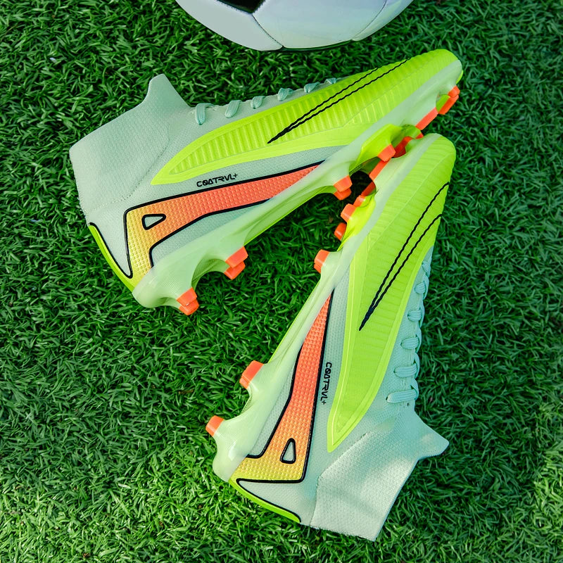 Chaussures de football montantes pour hommes, crampons longs, chaussures de football pour adultes, légères, entraînement sportif professionnel