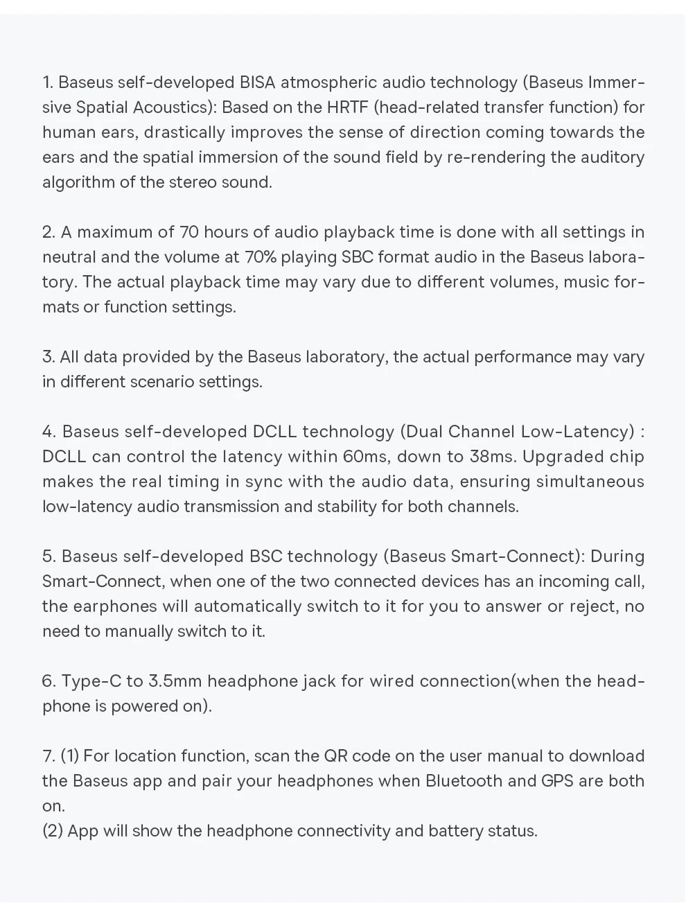 Baseus Bowie D05 Wireless Bluetooth 5.3 Headphones – HiFi Stereo Foldable 70H Battery Over-Ear Headset with Deep Bass & Dual Connection