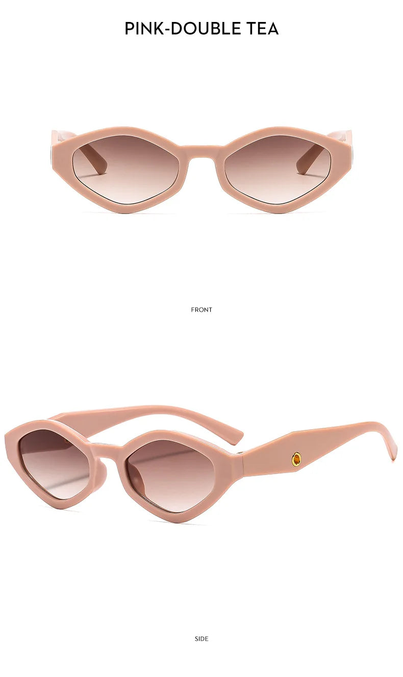 Vintage Cat Eye Sunglasses Women Men 2025 Brand Designer Fashion Goggle Sun Glasses Female Trends Shades Outside Eyewear UV400