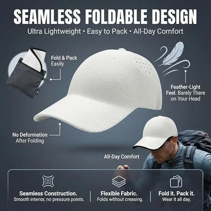 Creative Gift Seamless Baseball Cap Quick Drying Packable Sports Hat Polyester Lightweight Visor Cap