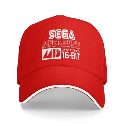 Sega Mega Drive Genesis Japanese Vinyl Baseball Cap Outdoor Sun Hat Sandwich Hat Men Summer Fishing Balaclava Golf Caps