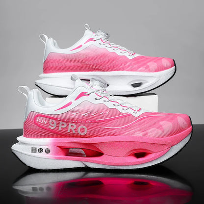 New Men's and Women's Running Shoes Breathable Racing Sports Shoes Carbon Cushion Lightweight Men's Jogging Training Shoes