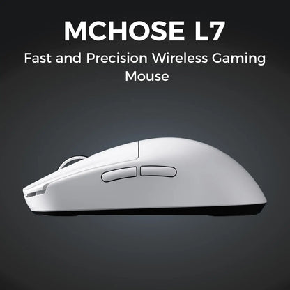 MCHOSE L7 Wireless Gaming Mouse L7 Ultra PAW3395 26K Sensor Dual 8K Polling 39g Ultra-Lightweight 2.4GHz RF/BT/Wired Tri-Mode