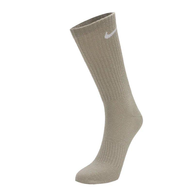 Nike (Nike) Men's and Women's Socks, Breathable, Sweat-Absorbent Sports Socks, Basketball Socks, Fashionable and Versatile Casual Socks (3 Pairs) Sx7676-902