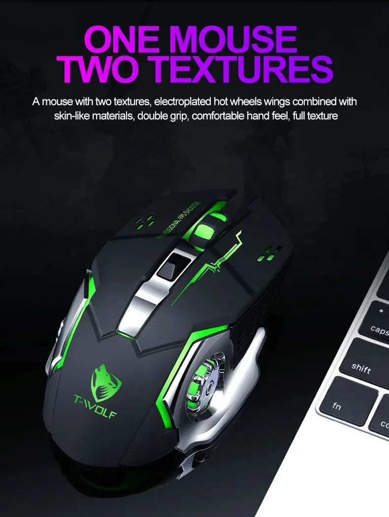 New Wireless Mouse Charging Gaming Mouse Mute Backlit Mouse Mechanical Ergonomic Optical Computer Accessories for PC Laptop
