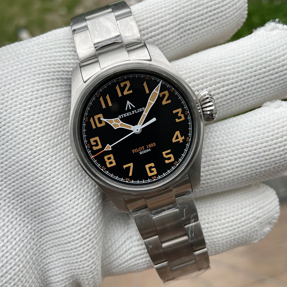 STEELFLIER Officieel SF740V Nieuw quartz-polshorloge Super C3 Lichtgevend 200 m waterdicht VH31 Mute-uurwerk Herenmode Zakelijk horloge