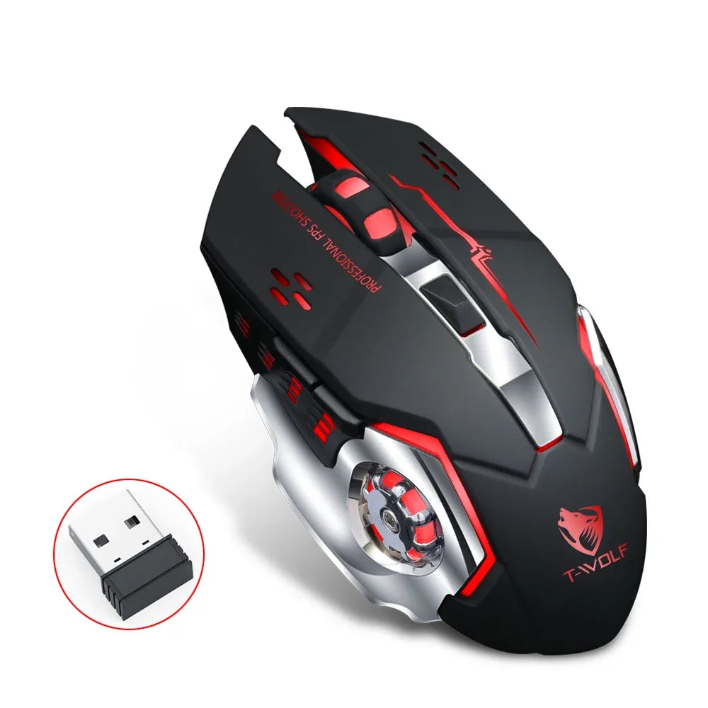 New Wireless Mouse Charging Gaming Mouse Mute Backlit Mouse Mechanical Ergonomic Optical Computer Accessories for PC Laptop