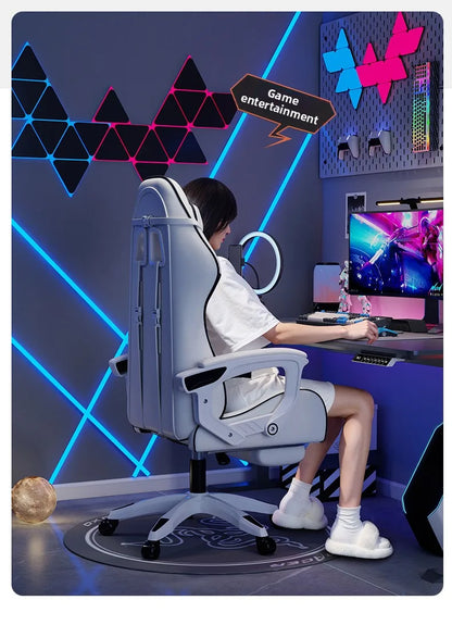 Male E-sports Chair is Comfortable for Prolonged Sitting, Computer Chair Can be Reclined for Leisure, Backrest