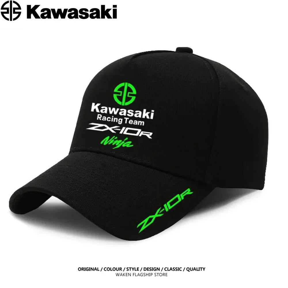 Kawasaki's best-selling duck bill hats, sun hats, competition caps, men's and women's extreme sports fighting baseball caps are