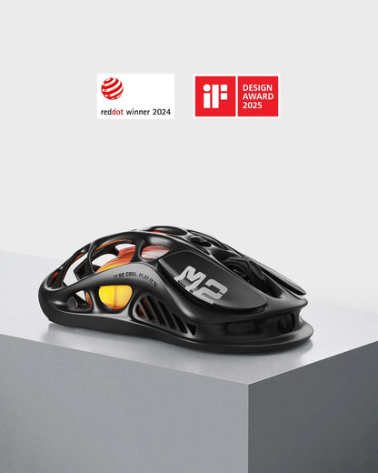 GravaStar Mercury M2 Wireless Gaming Mouse with 26,000 DPI, PAW3395DM Sensor - 79g Lightweight Hollowed-Out Design - 5 Programmable Buttons