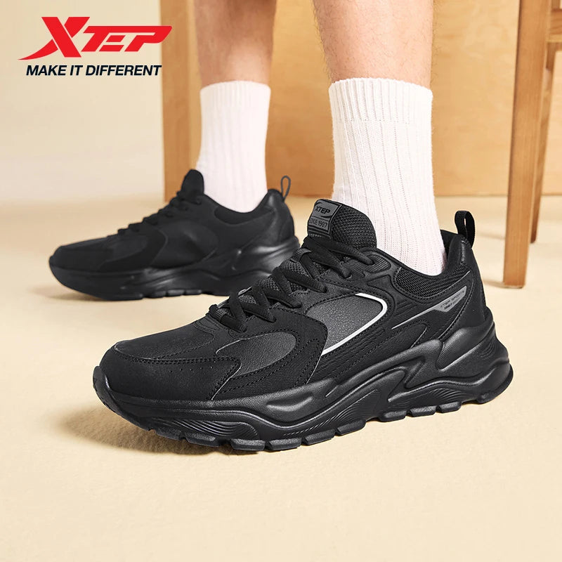 Xtep Men's Casual Shoes Winter Street Style Cushion Lightweight Wear-Resistant Breathable Walking Sneakers 875419320005