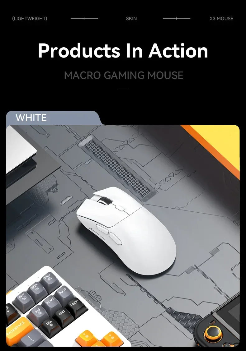 ATTACK SHARK R1 2.4G USB Wireless Bluetooth Gaming Mouse 18K DPI PAW3311 Tri-Mode Connectivity 59g Lightweight For PC Laptop Mac