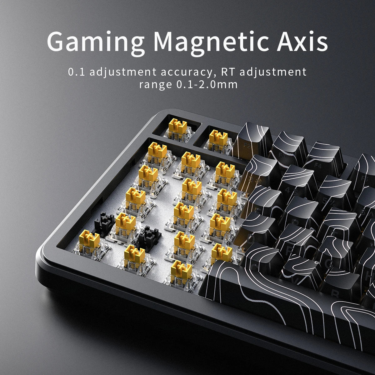 AJAZZ AK820 MAX Magnetic Switch Mechanical Gaming Keyboard, Wired 75% RGB Gasket Mechanical Keyboard with Type-C, Hot-Swappable PBT Keycaps, 8000Hz Polling Rate