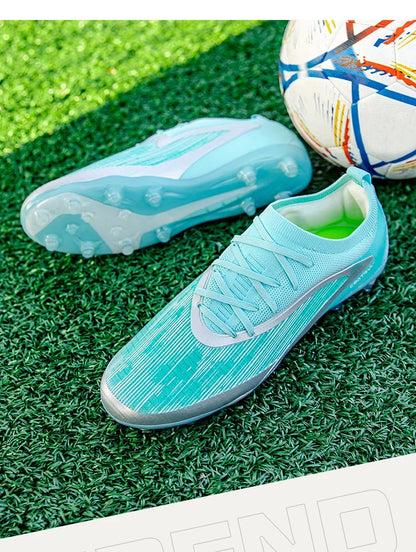 Neue Herren-Fußballschuhe für draußen, atmungsaktive Fußballschuhe für Erwachsene mit rutschfester Sohle, lange Stollen, Sportschuhe für Training, Jungen und Spiel, komfortabel
