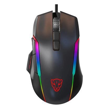 MOTOSPEED V90 Wired Gaming Mouse RGB, 5000 DPI Programmable Gaming Mouse with 9 Buttons, PMW3325 Optical Sensor, USB Wired Gaming Mouse for PC & Laptop
