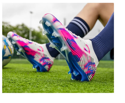 Chaussures de football à crampons longs pour adultes, résistantes à l'usure, respirantes, crampons de football pour hommes, chaussures de sport professionnelles pour entraînement et matchs