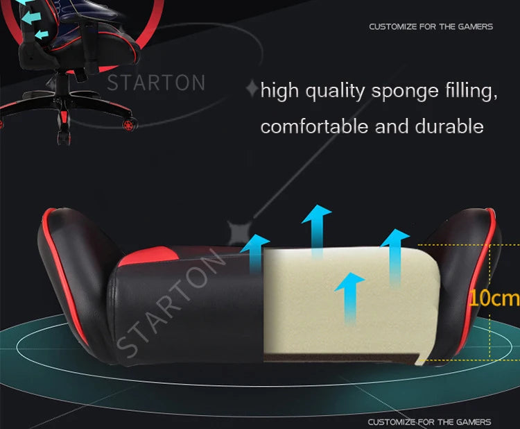 PC Gamer Gaming Chair PU Leather Office Adult Ergonomic RGB Racing Computer Gamer Racing Gamer Chair for Sale