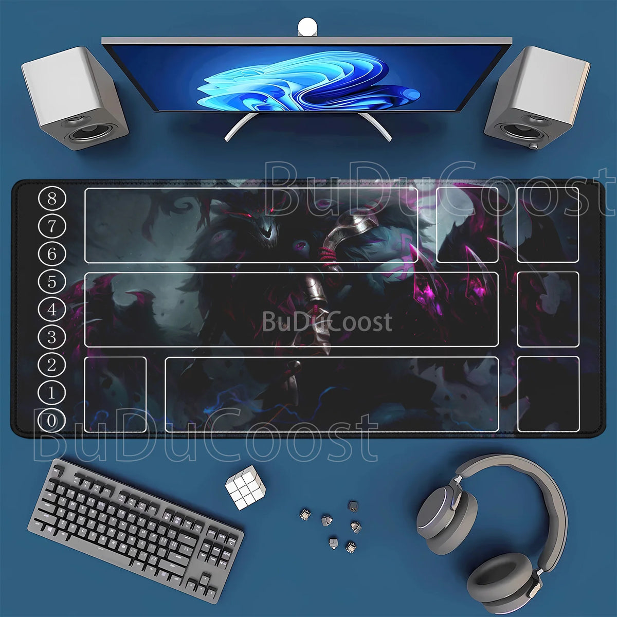 HD-tulostettu leikkimatto League of Mouse Pad Legends Riftbound -sarja TCG LOL-kortti 600x350 mm toimisto Ommellut reunat Lautapeli Pöytämatto