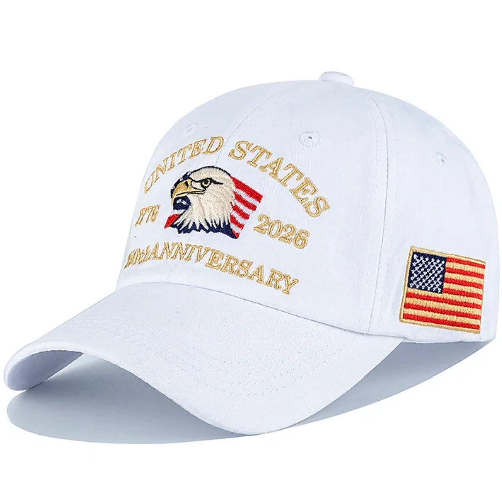 Hot Sale Unisex Baseball Cap American 250th Anniversary 1776-2026 Embroidered Hat Cap Eagle Pattern Outdoor Casual Dad Hat