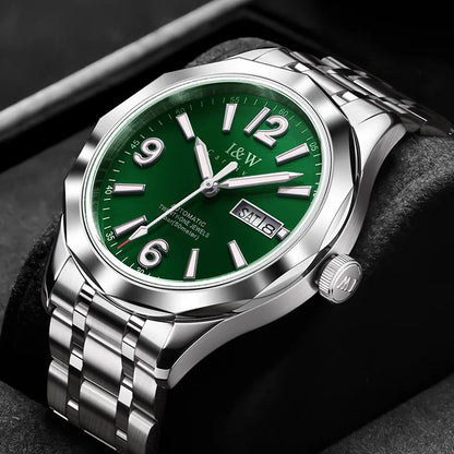 Reloj CARNIVAL luxury mechanical men’s watch in tungsten, MIYOTA 8205 automatic movement, water-resistant.