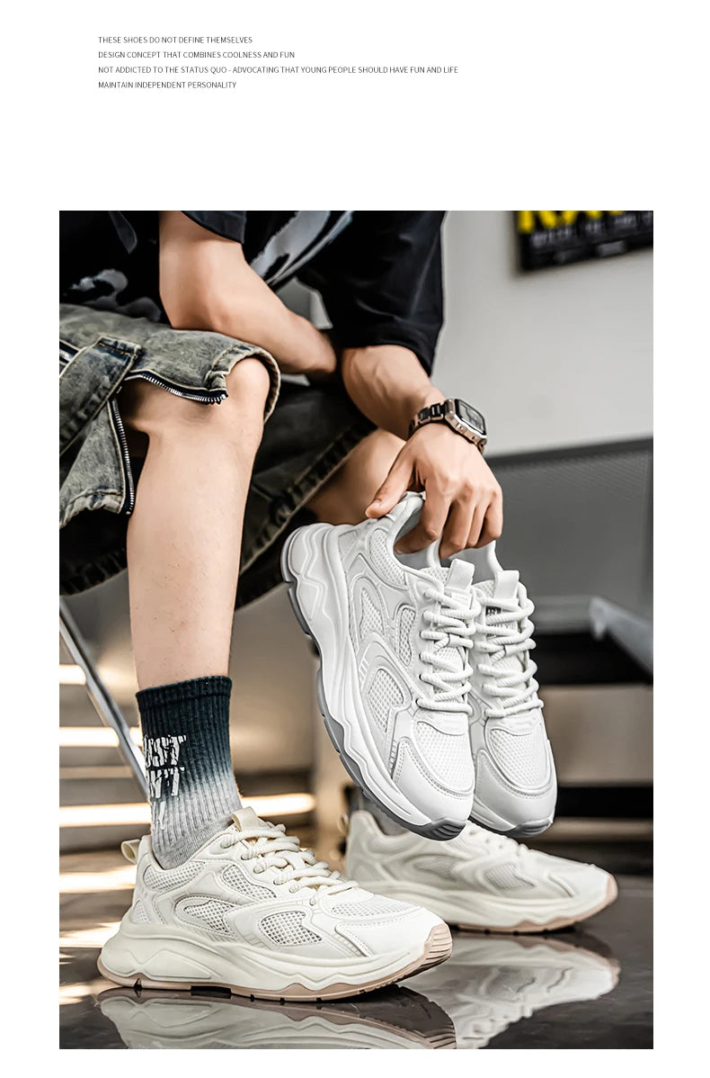 Zapatillas casuales rápidas para hombre, primavera/verano, suela blanda antideslizante, transpirables, para running al aire libre, moda juvenil, zapatillas deportivas Joker