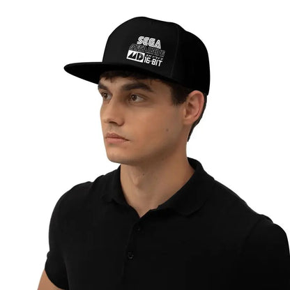 Sega Mega Drive Japanese Vinyl Baseball Cap Men Hip Hop Flat Bill Caps Unisex Adjustable Snapback Skull Hats Skateboard Hat