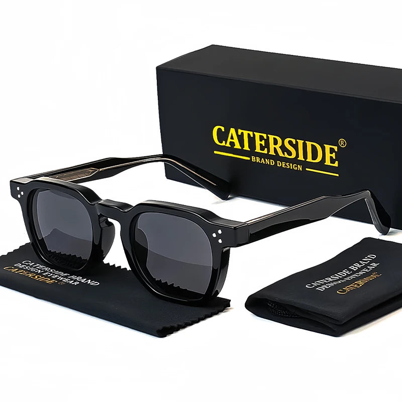 CATERSIDE Fashion Men Sunglasses Small Frame Square Personalized Design Sun Glasses Women Travel Party Business Festival Gift