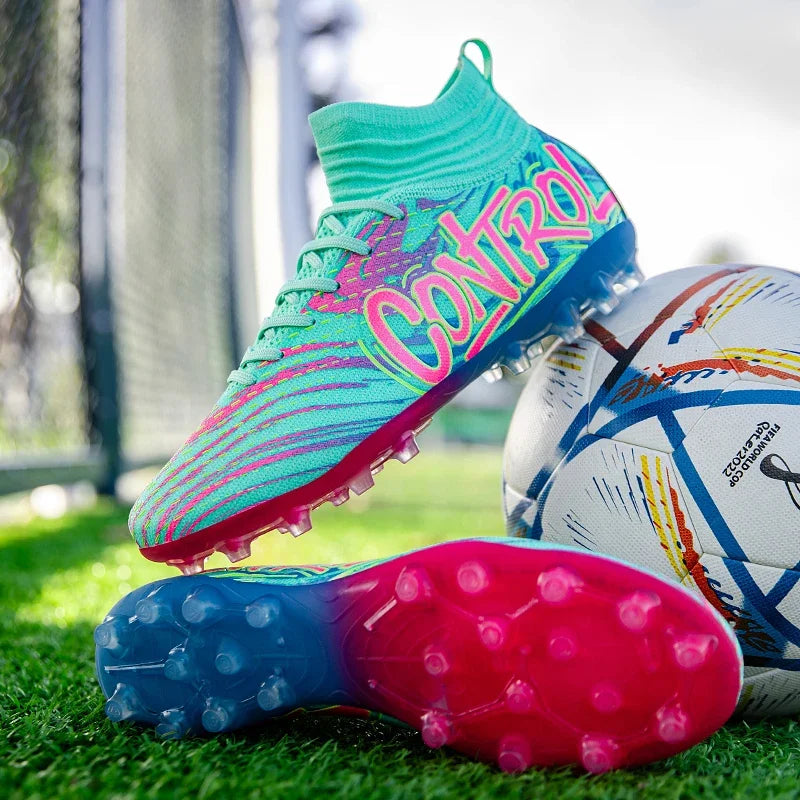 Nouveaux hommes bottes de Football crampons baskets haut de gamme chaussures de Football de haute qualité antidérapant Futsal herbe Match intérieur vente chaude FG/TF