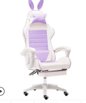 Cute Electronic Music Girl Pink Shilla Gaming Chair Home Office Casual Computer Chair Lifting Rotating Cartoon Chair