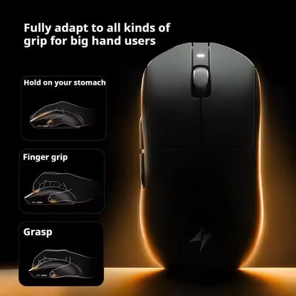 Rato Gaming Sem Fios ATK A9 com Tecnologia NearLink, Ergonómico PAW3395, Tri-Mode Bluetooth de Baixa Latência para Esports e PC