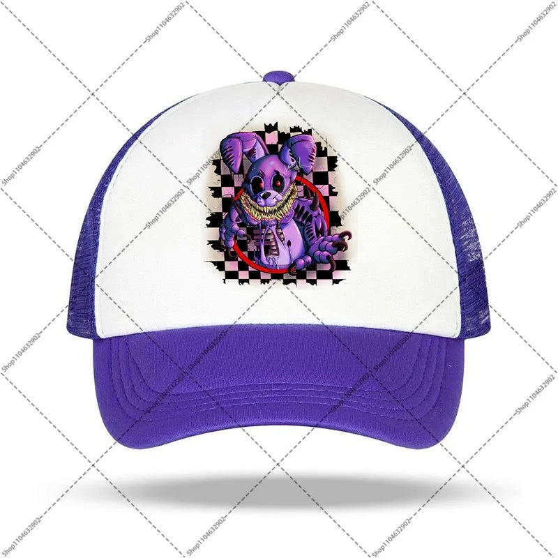 FNAF Baseball Cap Five Nights At Freddys Unisex Sun Hats Cartoon Anime Printed Hat Boys Girls Fashion Caps Birthday Party Gifts