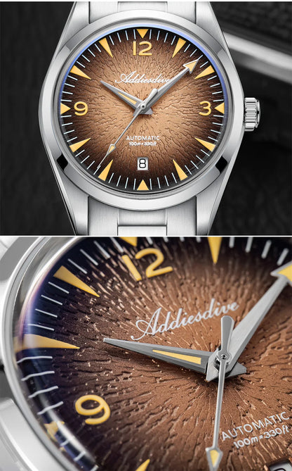 ADDIESDIVE AD2508 Man Diving Watch Luminous 100M Waterproof 316L Stainless Steel 8215 Movement Automatic Mechanical Watch