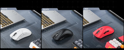 Геймърска мишка ATTACK SHARK R1 Tri-mode, сензор PixArt PAW3311, 18000 DPI, 1000hz, ултралека 59g за голяма ръка, за PC/Mac