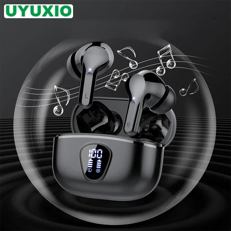 Nouveaux écouteurs sans fil casque stéréo HiFi BT5.3 avec suppression du bruit ENC 48H affichage LED écouteurs IP7 étanche écouteurs
