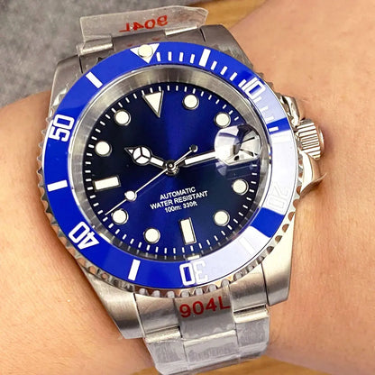 200m Waterproof Miyota8215 Automatic Men's Watch Diver Watches 40mm Mechanical Movement Luminous Jubilee Strap Glide Lock Buckle