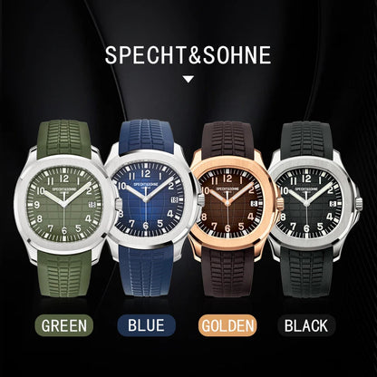 Specht&Sohne 40MM Automatic Mechanical Watch For Men Miyota 8215 Movt Sapphire Crystal 5167 Sports Wristwatch 50M Waterproof