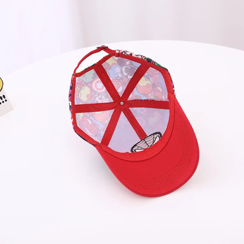 Avengers Iron Man Spiderman Hulk Captain America Baseball cap Cosplay Hat Kids Child Canvas Embroidery Hat Peaked Cap Adjustable