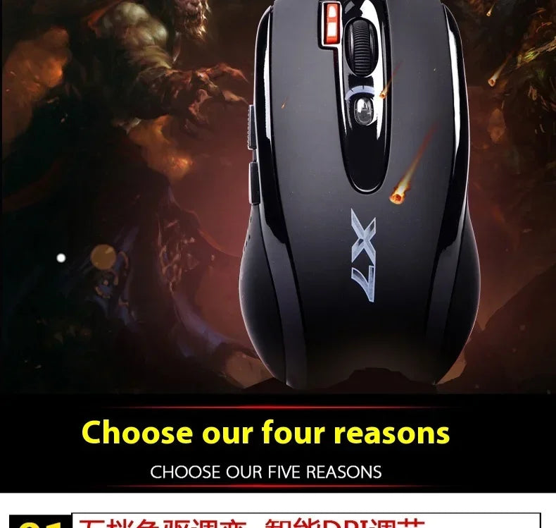 A4TECH Bloody X7-710K Wired Gaming Mouse 2000 DPI USB Gamer Mouse with Macro Programming for PC, Laptop & Esports