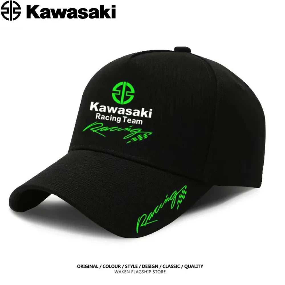 Kawasaki's best-selling duck bill hats, sun hats, competition caps, men's and women's extreme sports fighting baseball caps are