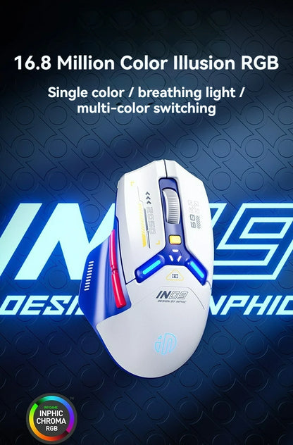 Tri-Mode Connection 10000DPI 2.4G Wireless Bluetooth Gaming Mouse PMW3325 RGB Light For PC Gaming Laptop and MAC