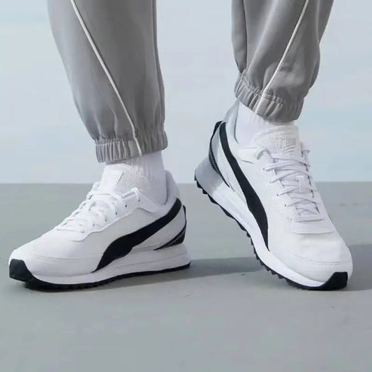 Nouvelles baskets unisexes PUMA Road Rider 2026 avec ensemble de chaussettes, chaussures décontractées confortables et amortissantes, blanc noir 397432-05/947630-04