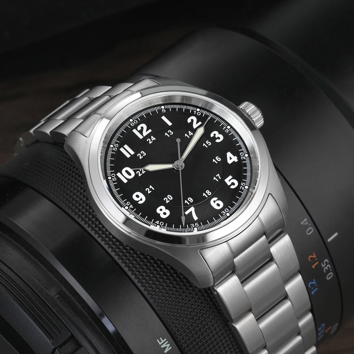 Militado ML08 Quartz Watch Ronda 515 Movement Domed Sapphire Wristwatch BGW9 Luminous 10Bar Waterproof 38mm Men Watches