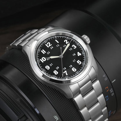 Militado ML08 Quartz Watch Ronda 515 Movement Domed Sapphire Wristwatch BGW9 Luminous 10Bar Waterproof 38mm Men Watches