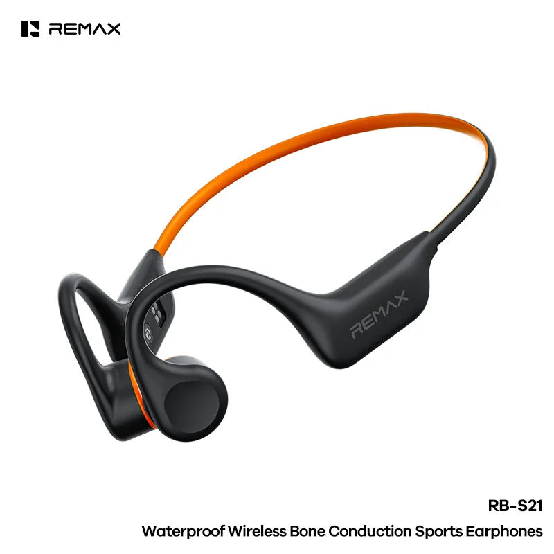 Écouteurs à conduction osseuse REMAX RB-S21, étanches IPX8, écouteurs de sport sans fil, Bluetooth 6.0, ultra-légers, pour la natation et la course à pied