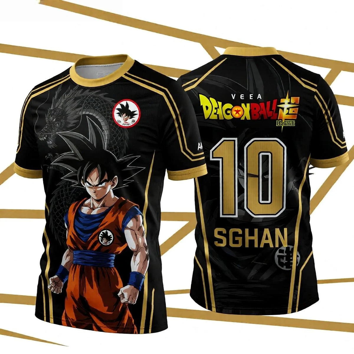 Summer Dragon Ball Retro Fitness T-shirt til mænd, oversized, 3D-trykt, kortærmet, familie, unisex, børnesports-T-shirt