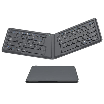 BOW Foldable Bluetooth Keyboard with Touchpad/Numberic Pad Portable Rechargeable Folding Wireless Keyboard for Tablet iPad