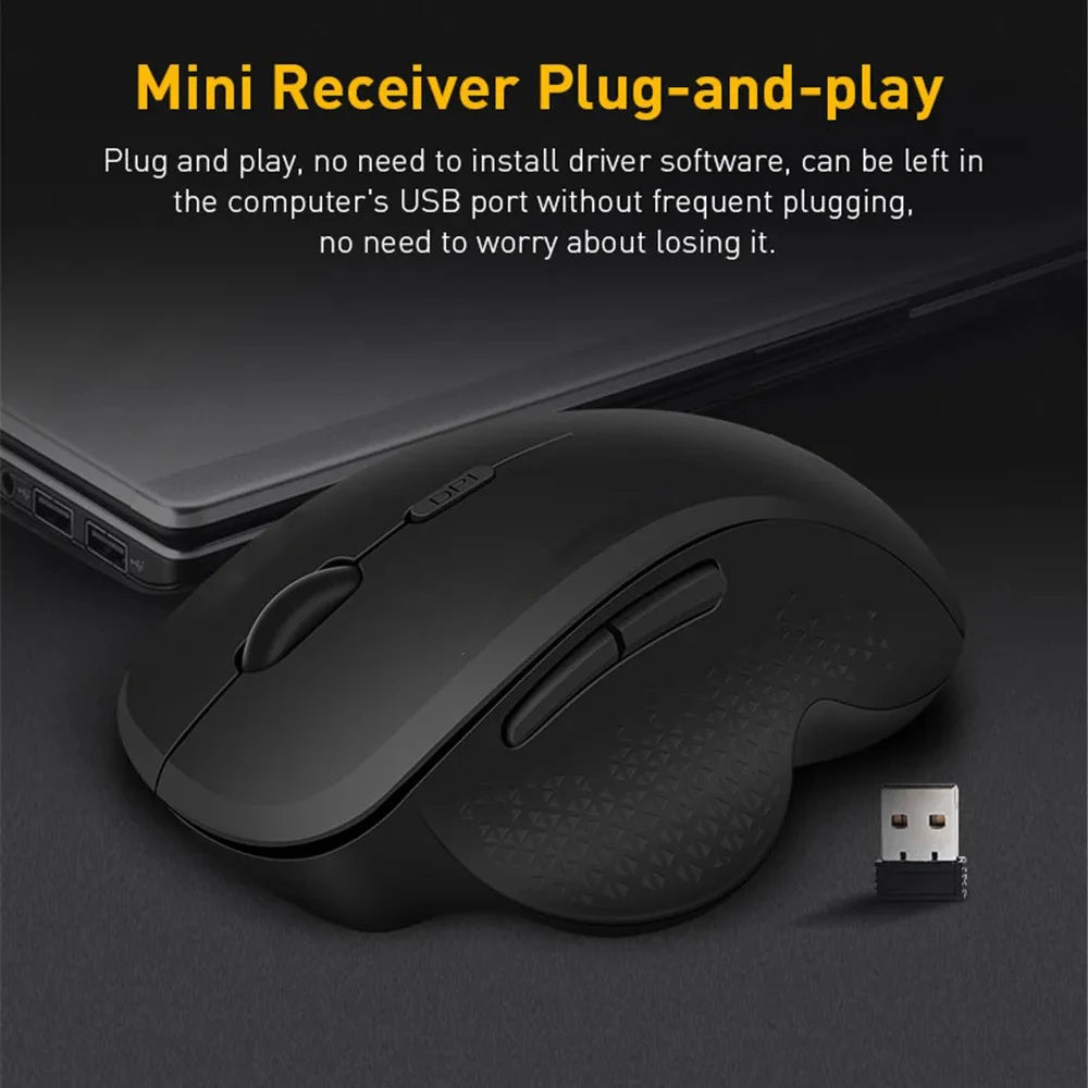 Wireless Mouse Rechargeable Bluetooth Mouse 4000DPI Silent Mice 2.4G USB Gaming Receiver for MacBook PC Laptop Accessories
